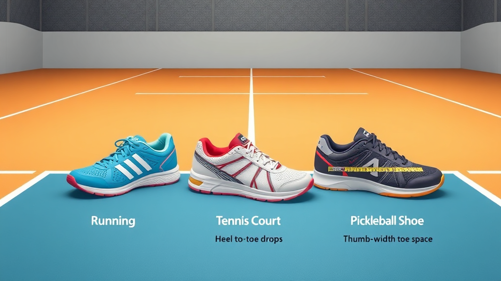 Three Shoe Types - Running Tennis Pickleball